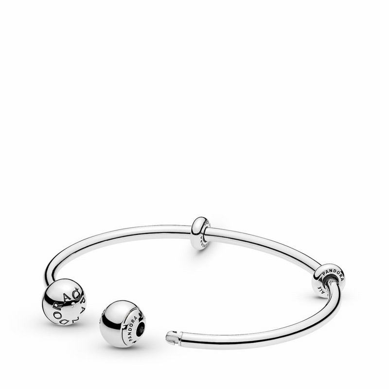 Pandora Moments Open Bangle Outlet NZ, Sterling Silver (706315-ZXG)